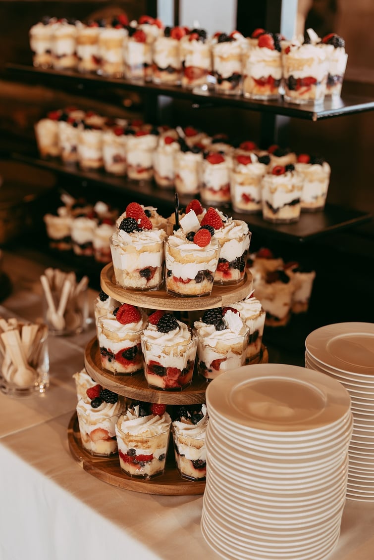 desserts from Mazzetti's Bakery, Log Cabin wedding