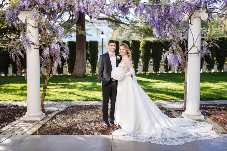 Beautiful wisteria at Jefferson Street Mansion by Wedgewood Weddings