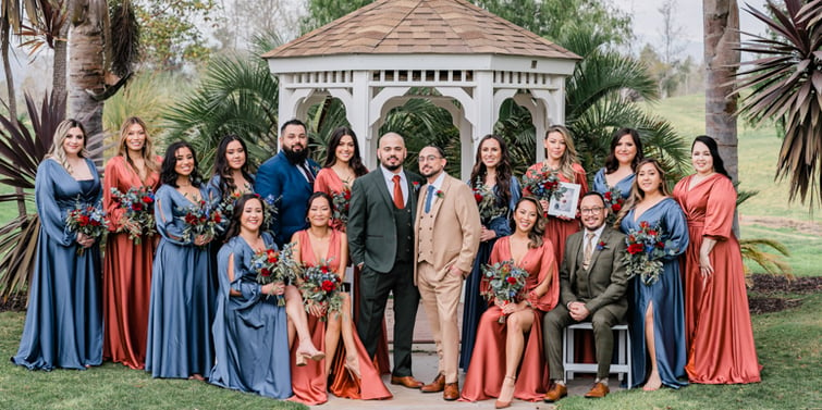 WEDDING PARTY IN FALL COLORS AT STERLING HILLS