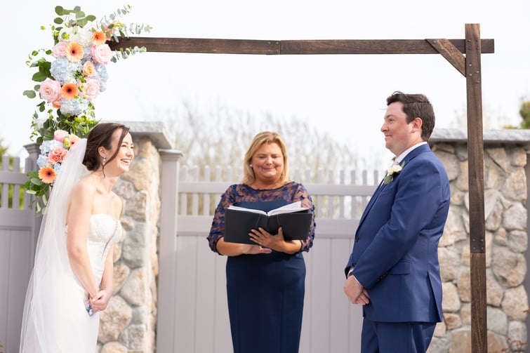 Couple enjoying their ceremony at Barker House by Wedgewood Weddings