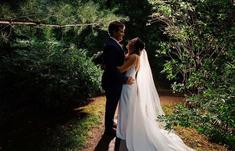 Couple posing by trees at nighttime - Boulder Creek by Wedgewood Weddings