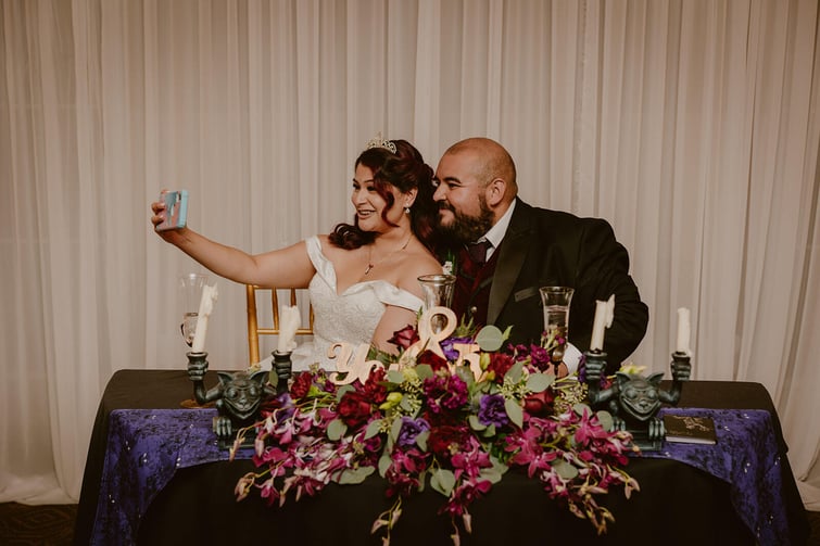 Couple taking a selfie during their reception - Vellano Estate by Wedgewood Weddings