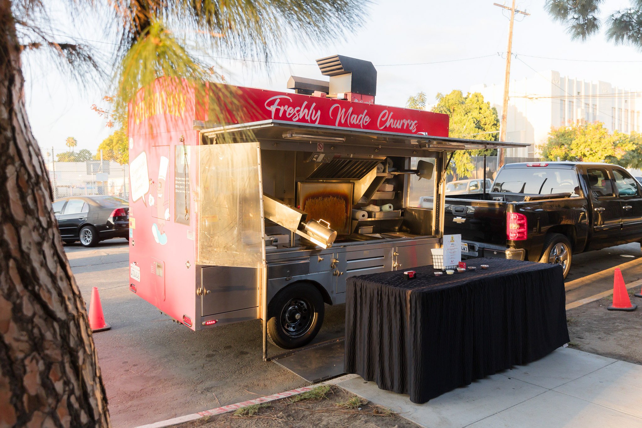 Freshly Made Churros Food Truck at Long Beach Wedding