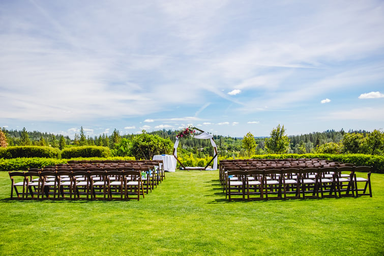 Gorgeous Forest Ceremony Backdrop - Winchester Estate