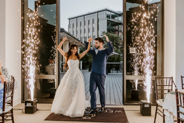 Grand sparkler moment - University Club by Wedgewood Weddings