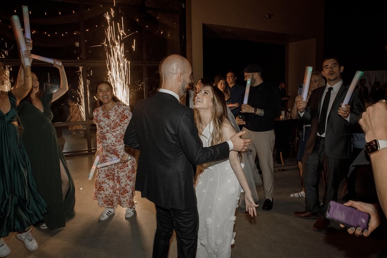 Grand sparkler moment at Galway Downs by Wedgewood Weddings