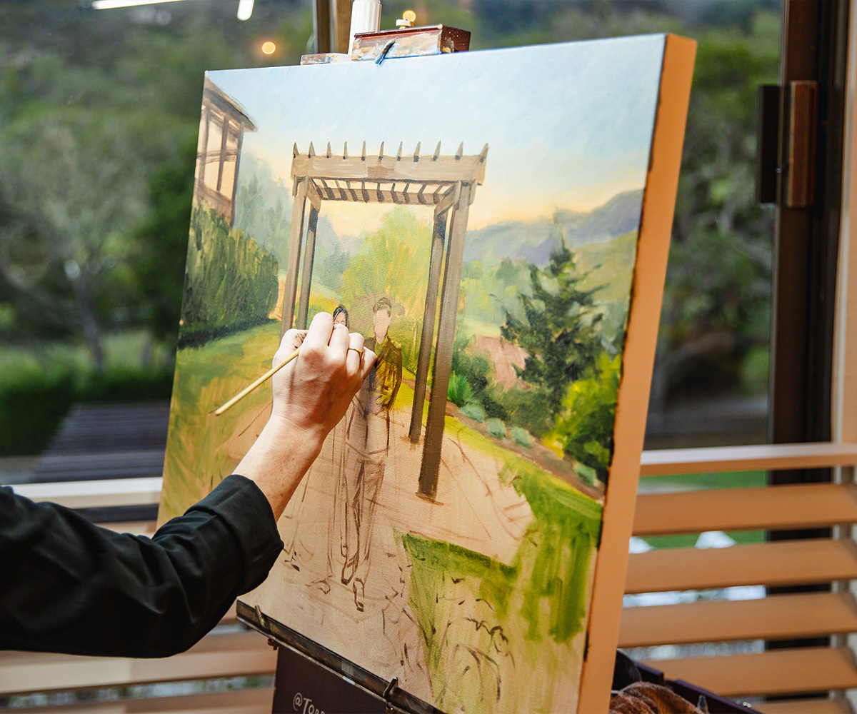 Live painter 2 -Carmel Fields by Wedgewood Weddings