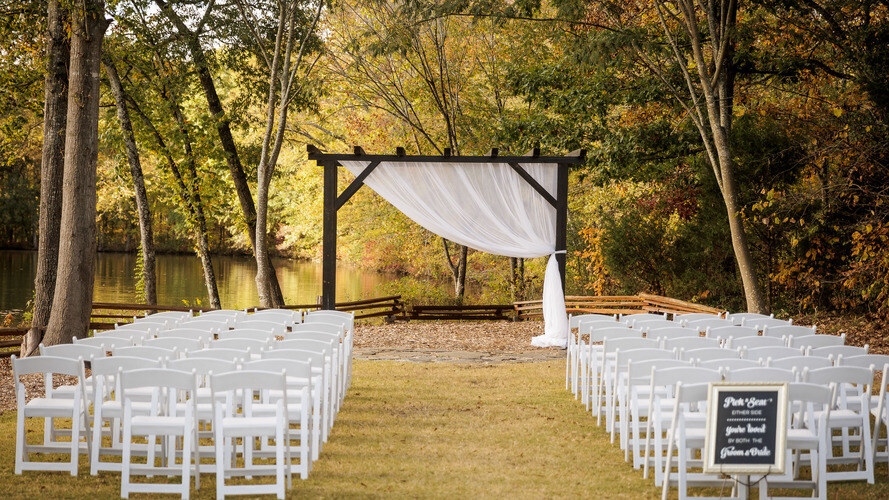 Outdoor Event Space with Lake View at Riverwood Manor-1