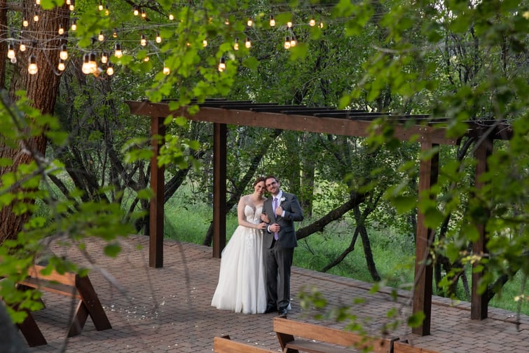 Paige & Ben - Outside ceremony at The Pines