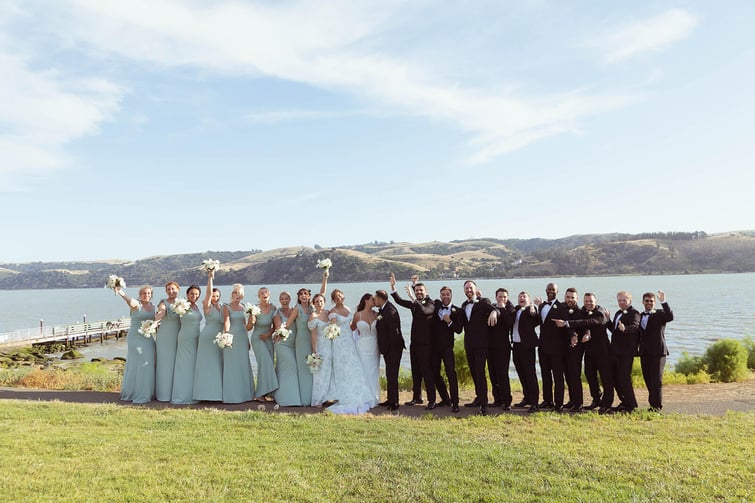 Photo op at Benicia Waterfall - - Jefferson Street Mansion by Wedgewood Weddings