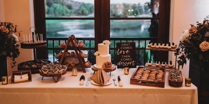 Dessert spread for the wedding of Maria & Hayden