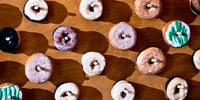 Donut wall wedding snack option