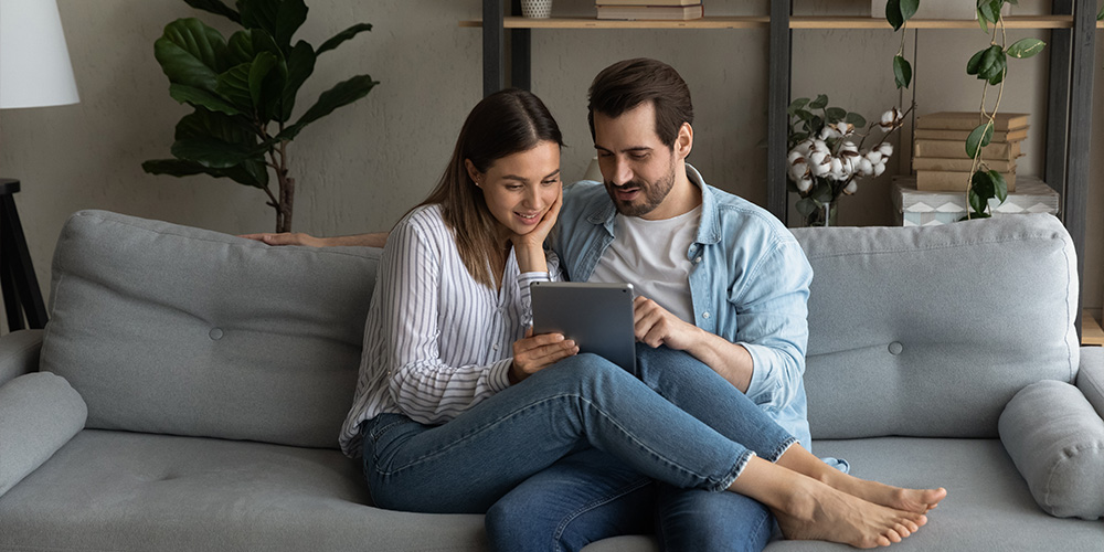 Couple on laptop