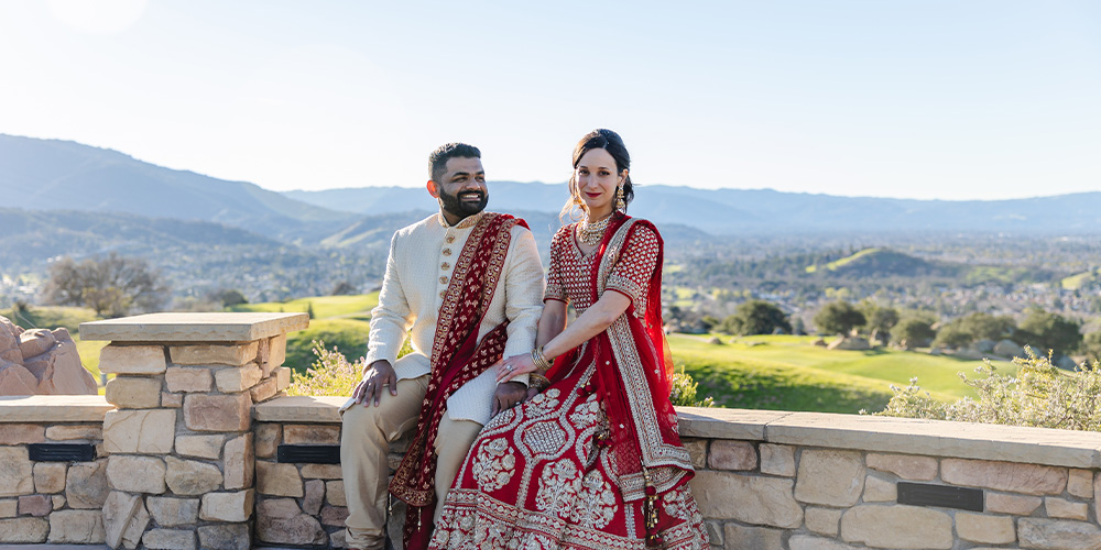 Couple with gorgeous views at Boulder Ridge by Wedgewood Weddings