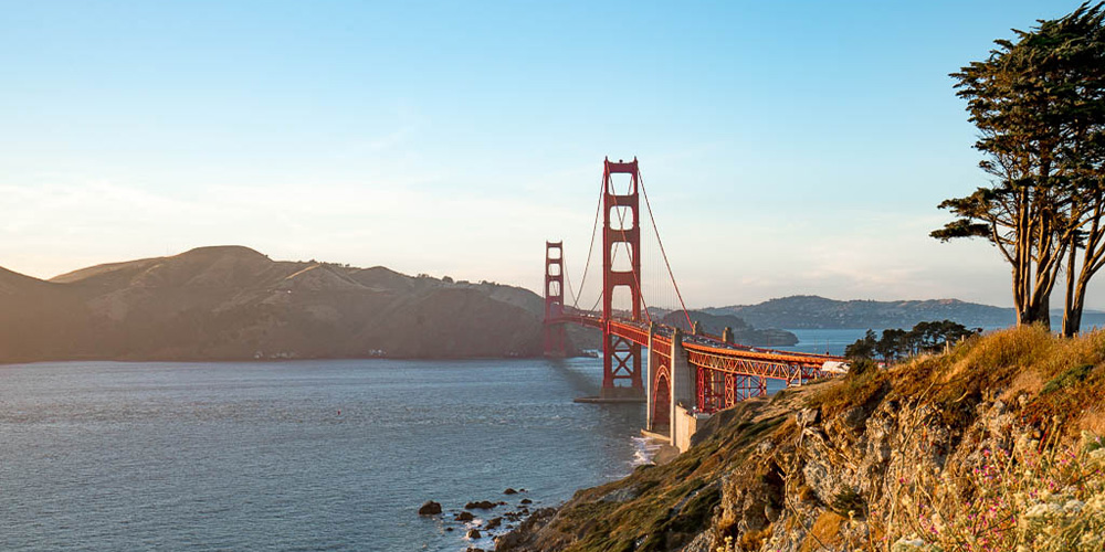 The Golden Gate Bridge in San Francisco, CA