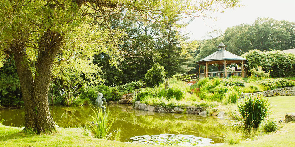 Beautiful grounds and pond at Zukas Hilltop Barn, now Fern Hill Barn by Wedgewood Weddings