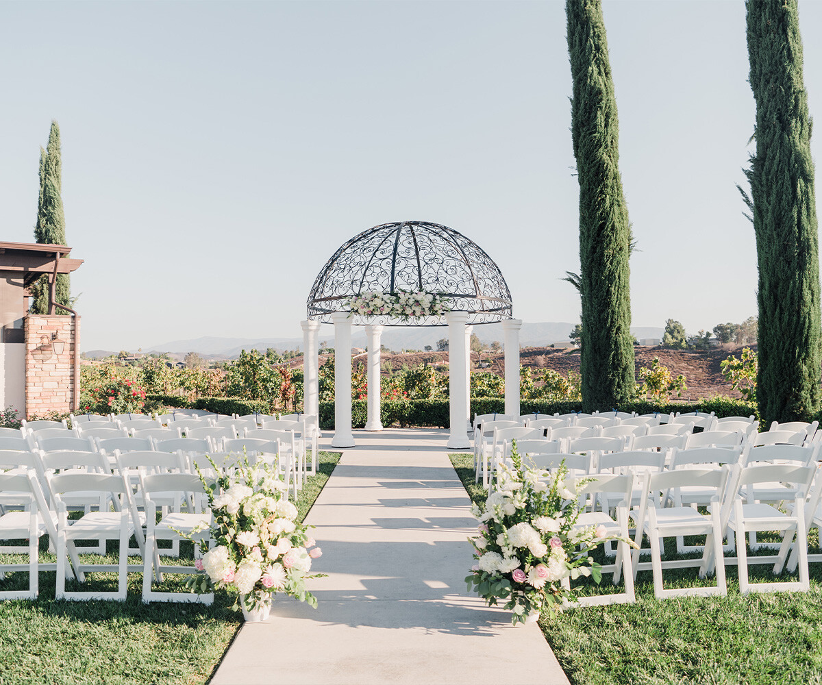 Gorgeous Ceremony Site at Avensole Winery by Wedgewood Weddings