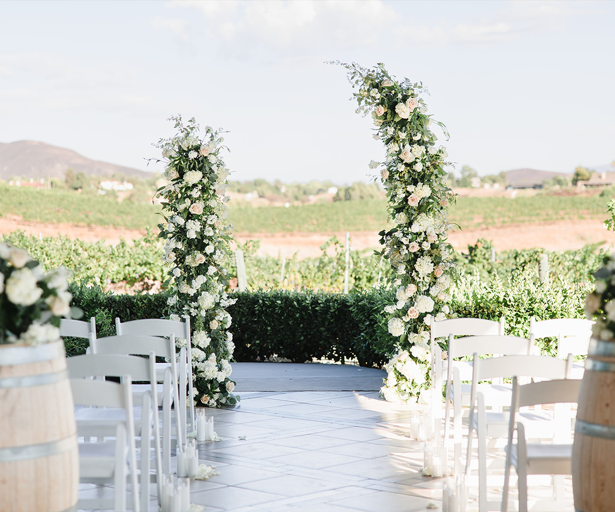 Gorgeous ceremony views at Avensole Winery by Wedgewood Weddings