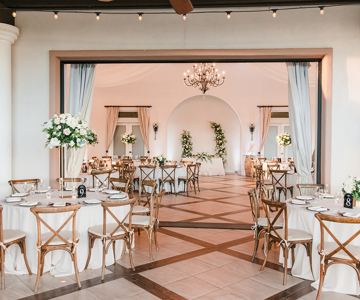 Indoor outdoor reception at Avensole Winery by Wedgewood Weddings