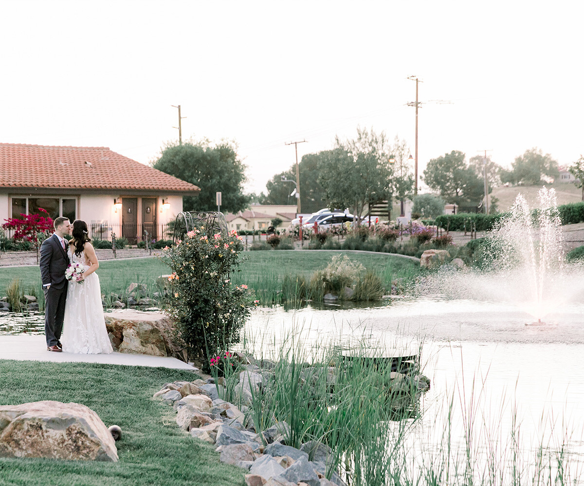Tranquil pond at Avensole Winery by Wedgewood Weddings