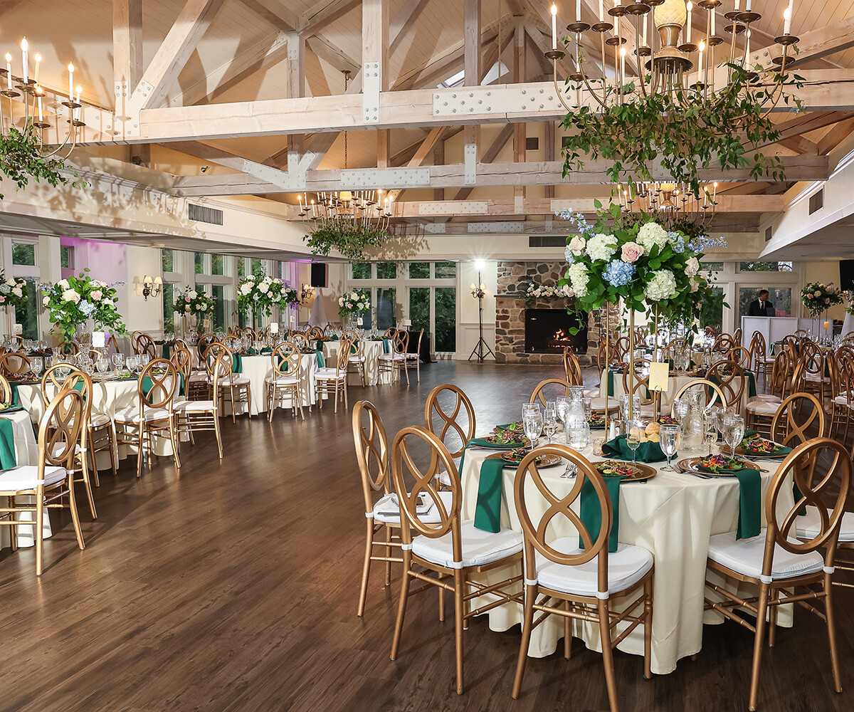 Glam reception setup with greenery - Barker House by Wedgewood Weddings