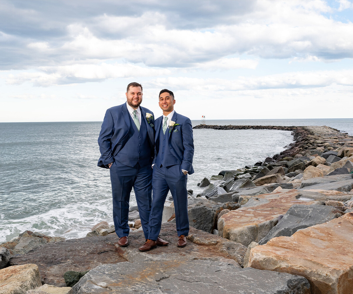 Grooms by the harbor - Barker House by Wedgewood Weddings
