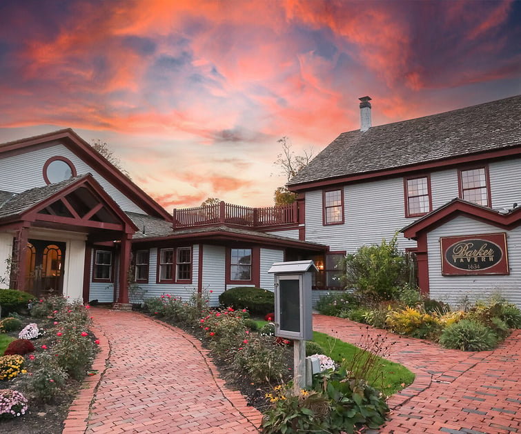 Historic exterior shot of Barker House by Wedgewood Weddings