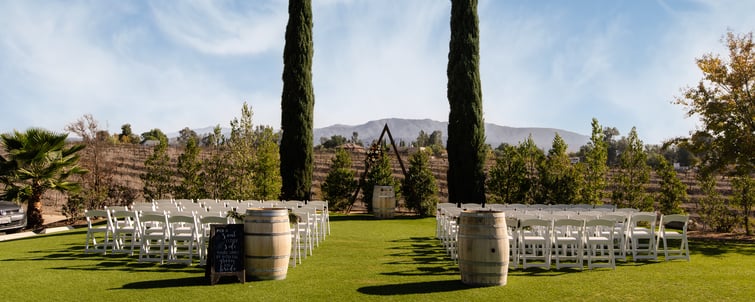 Vineyard Ceremony Site at Bel Vino Winery by Wedgewood Weddings