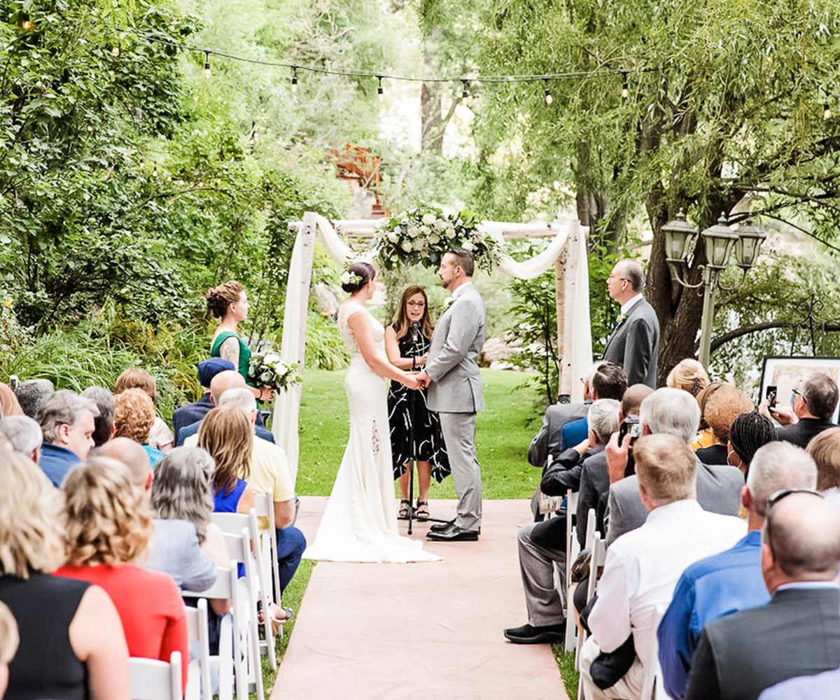 SIMPLICITY ITSELF WITH SILVER BIRCH ARCH AT BOULDER CREEK, CO