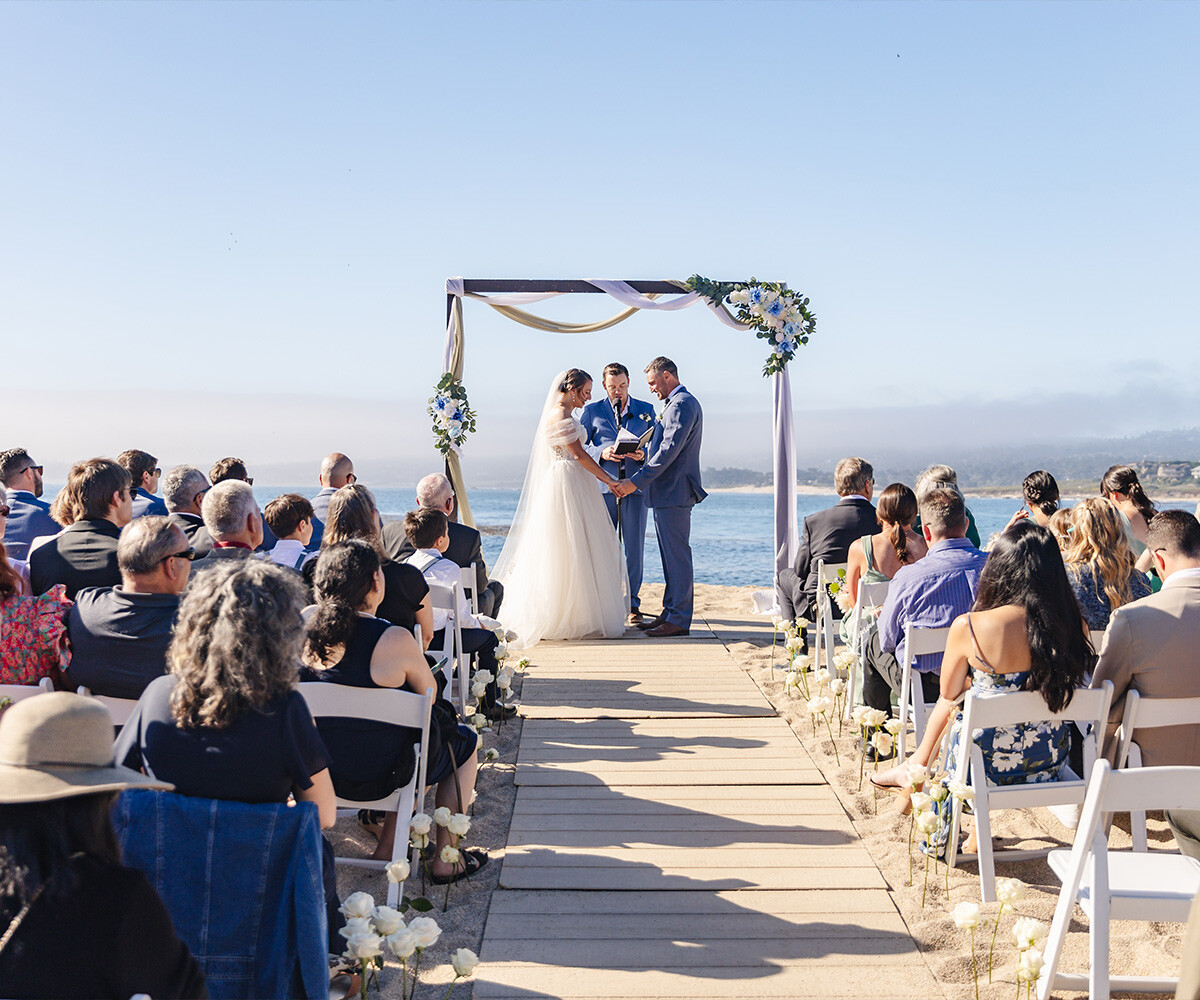 Beach ceremony at Monastery Beach - Carmel Fields by Wedgewood Weddings