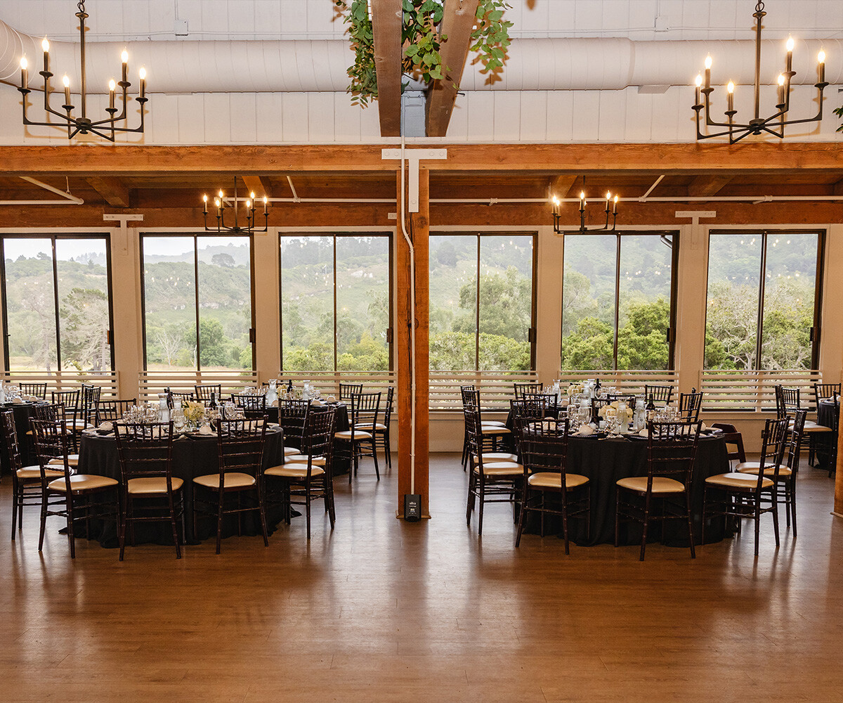 Reception space overlooking greenery - Carmel Fields by Wedgewood Weddings