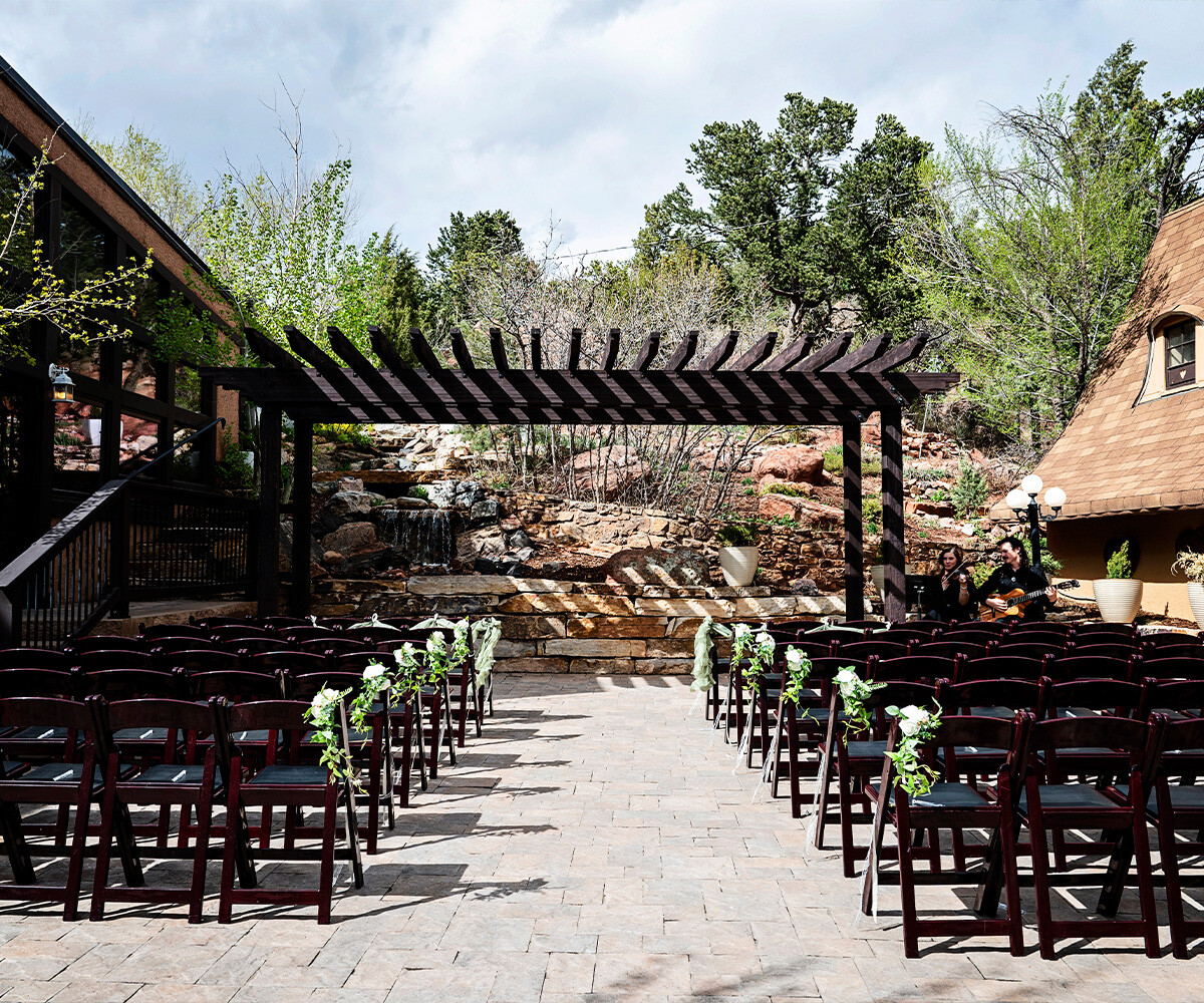 Beautiful outdoor ceremony site at Craftwood Peak by Wedgewood Weddings