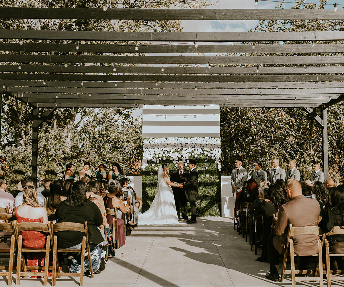 Fireside Courtyard Ceremony - Creekside Terrace by Wedgewood Weddings