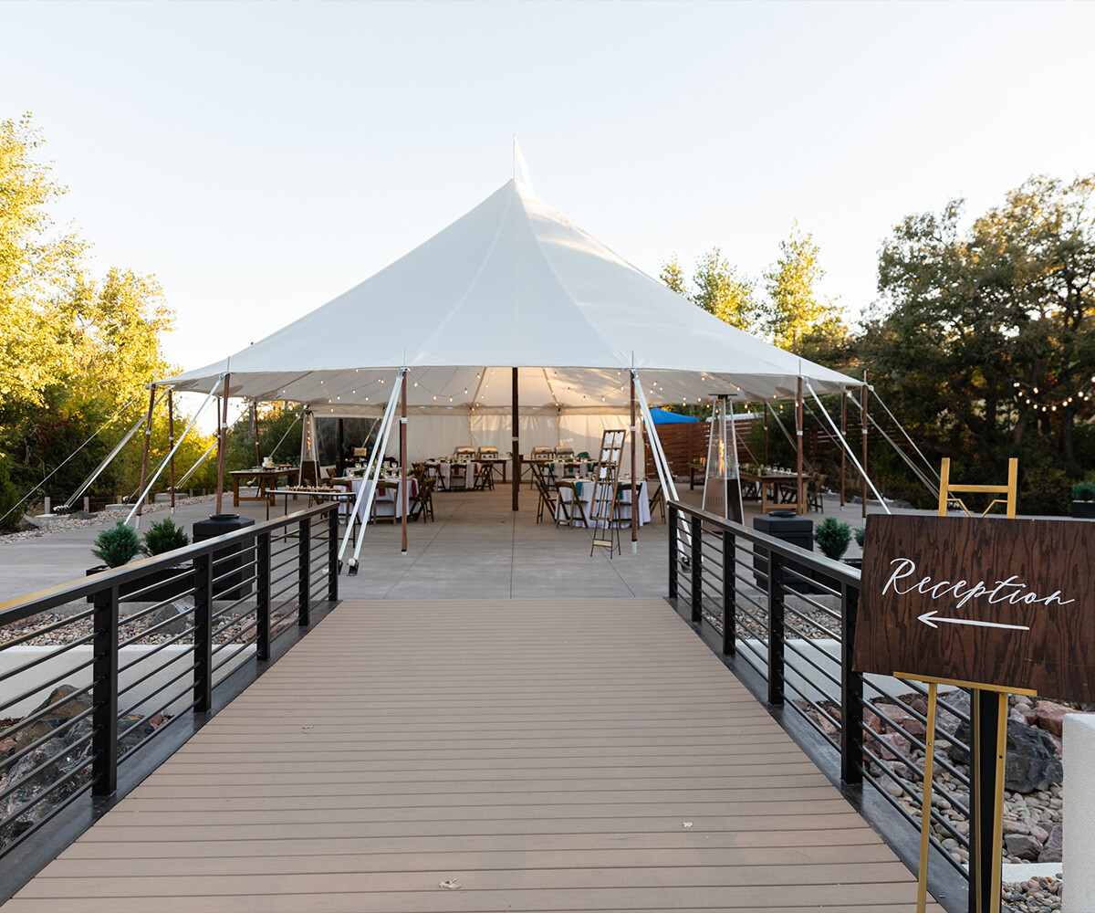 Outdoor reception space - Creekside Terrace by Wedgewood Weddings