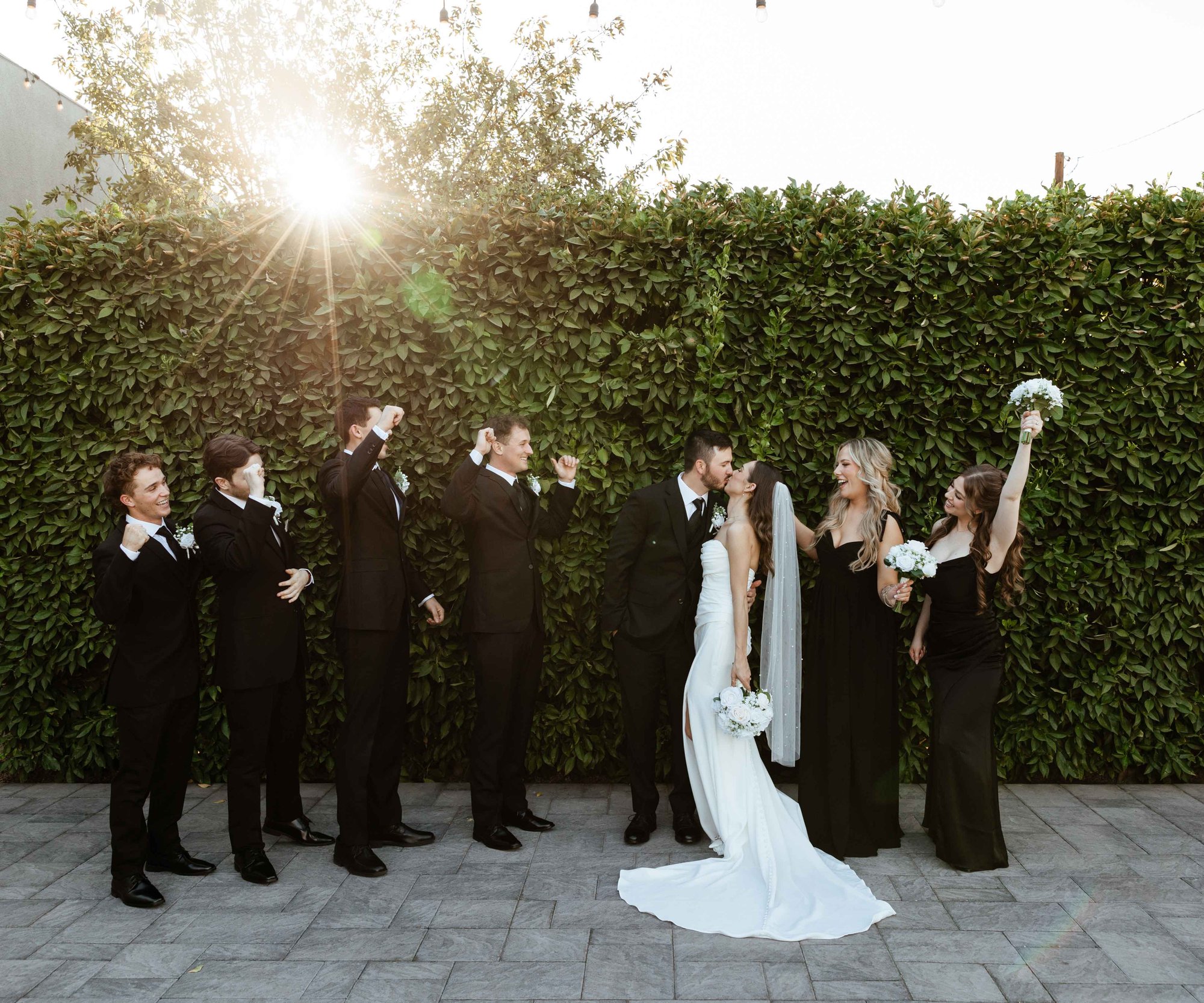 Wedding Party Portrait - Croft Downtown Phoenix Garden