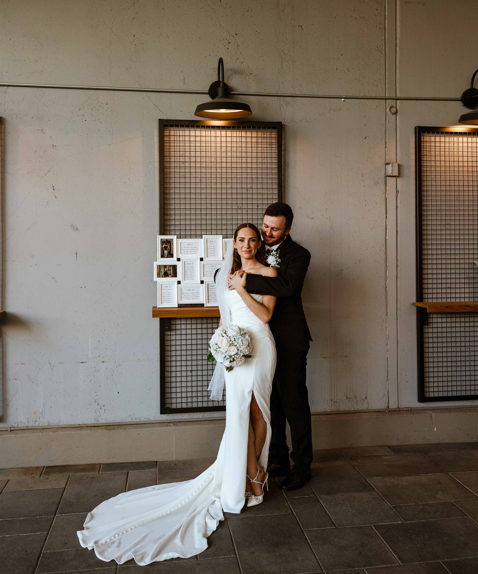 Modern Industrial Wedding Portrait - Seating Chart Display at Croft Downtown Phoenix