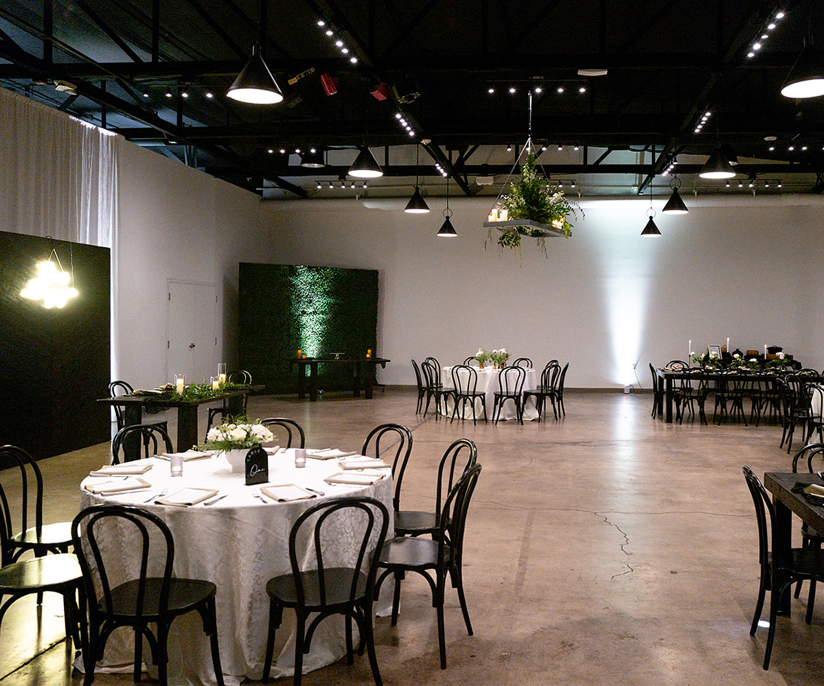 Industrial reception space at Croft Downtown by Wedgewood Weddings