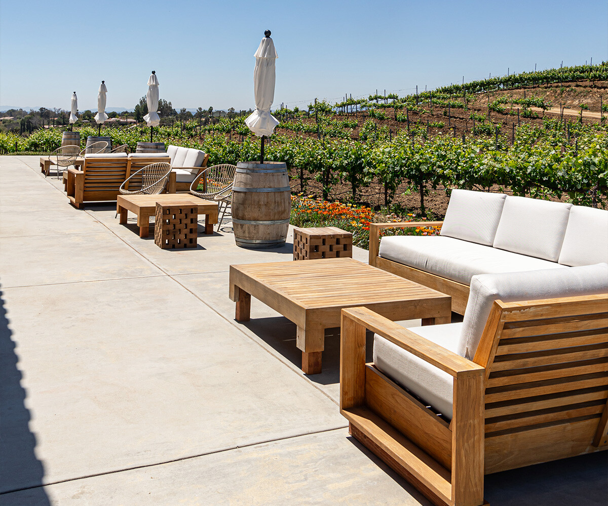 Cocktail Patio Setup - Danza del Sol Winery by Wedgewood Weddings