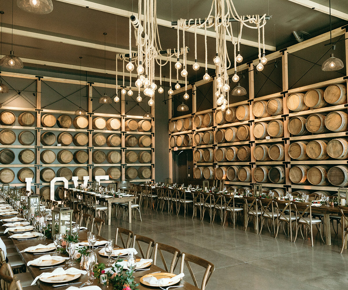 Upscale Reception Setup with Love Letters - Danza del Sol Winery by Wedgewood Weddings