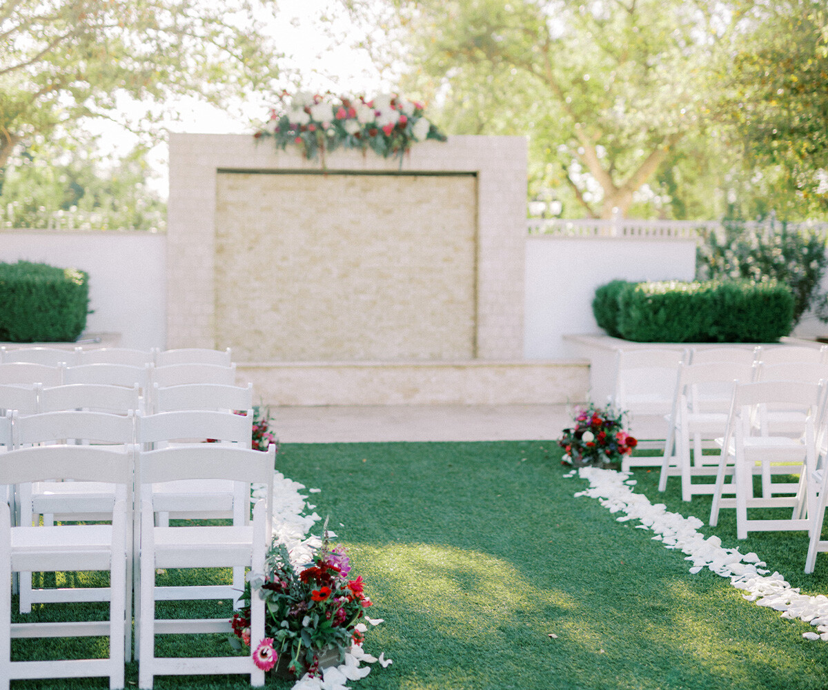 Beautiful Waterfall Ceremony at Lindsay Grove by Wedgewood Weddings