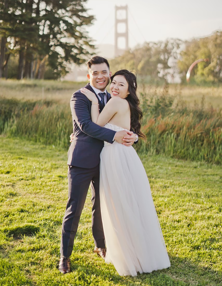 April, Jakkree, and the bridge - Log Cabin by Wedgewood Weddings in San Francisco