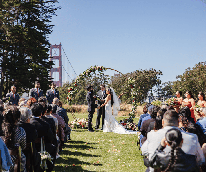 Golden gate bridge ceremony - Log Cabin by Wedgewood Weddings