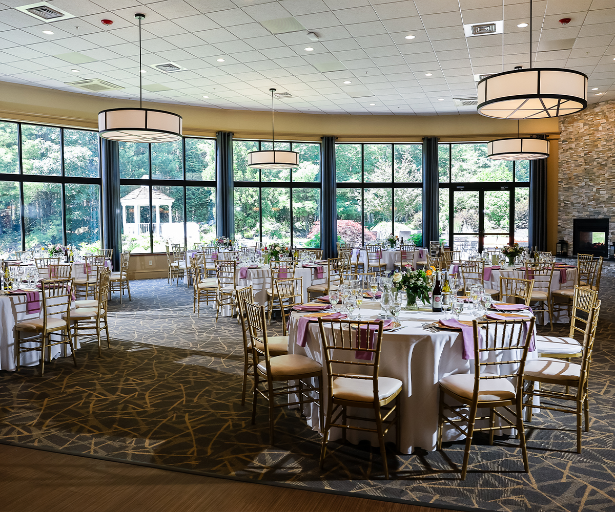 Grand hall with beautiful views - Miraval Gardens by Wedgewood Weddings