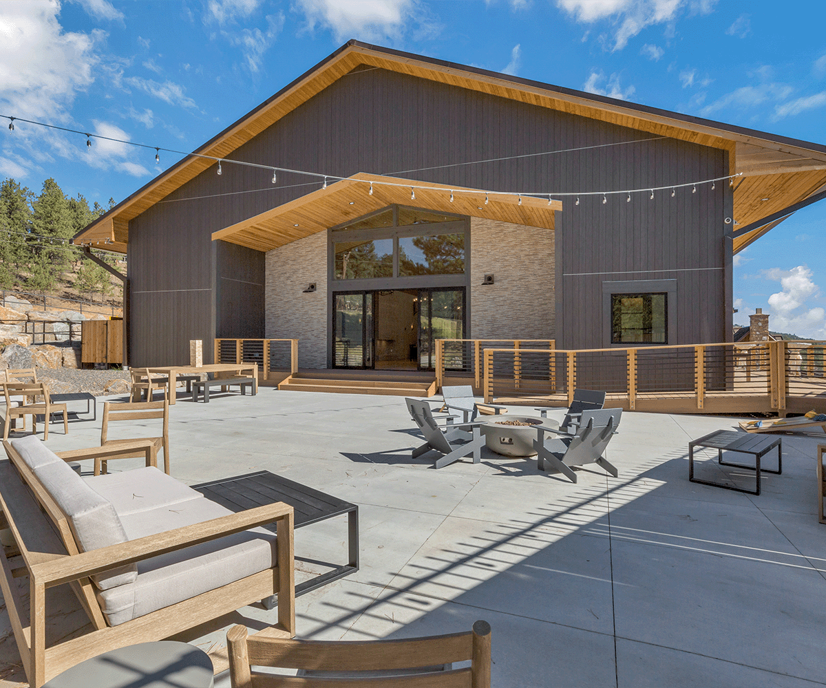 Cocktail patio at Lake View at Mountain View Ranch