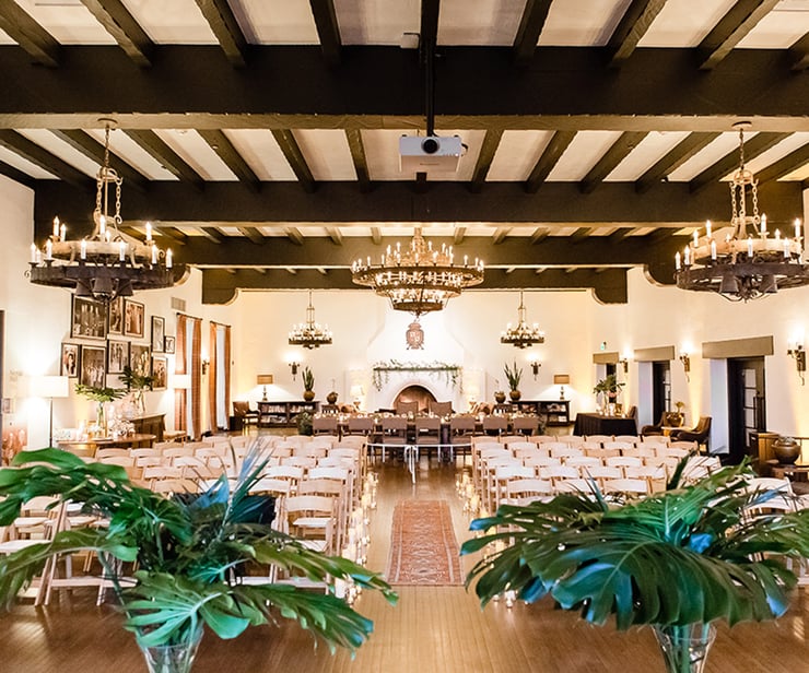 Officers’ Club at The Presidio - a cozy indoor ceremony