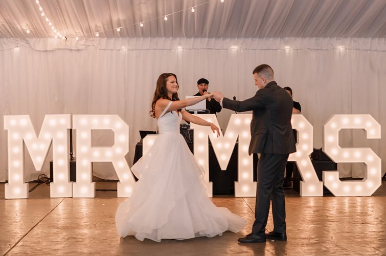 Raelyn and Mitch's first dance at Stonebridge Manor by Wedgewood Weddings