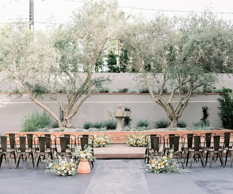 courtyard ceremony - The Harper by Wedgewood Weddings