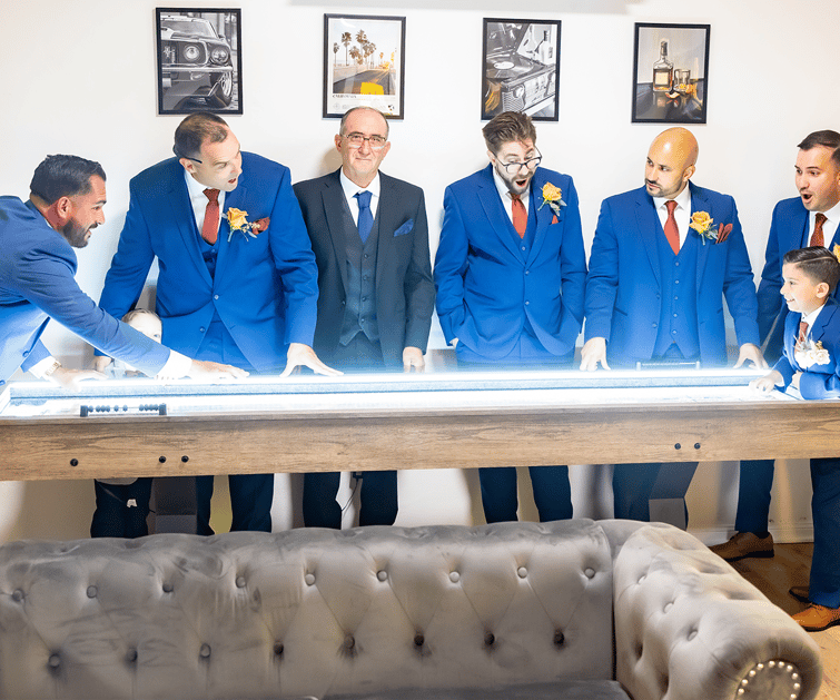 Groomsmen in get ready room - The Sanctuary by Wedgewood Weddings