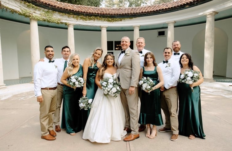 Jessi and Nate with their wedding party