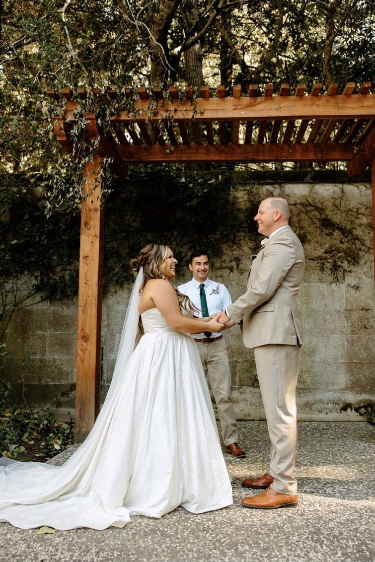 Jessi and Nate during their ceremony